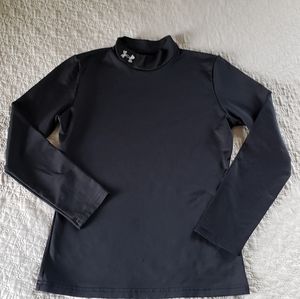 Black Under Armour Mock long-sleeve ~ youth L
